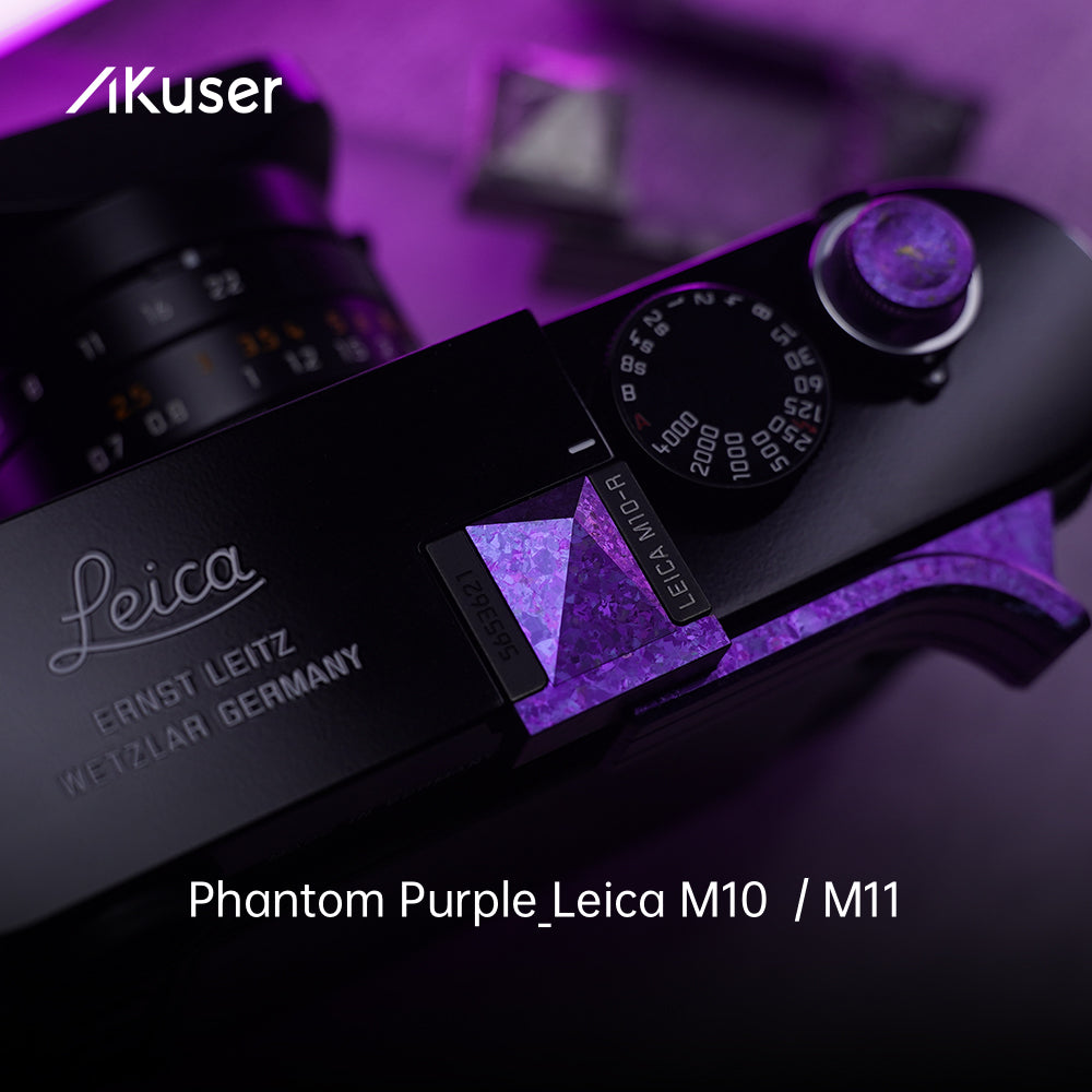 AKuser Ice Crystal Titanium Thumb Grip | Compatible with Leica M10 / M11