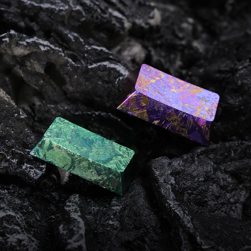 Crystal Titanium Keycaps