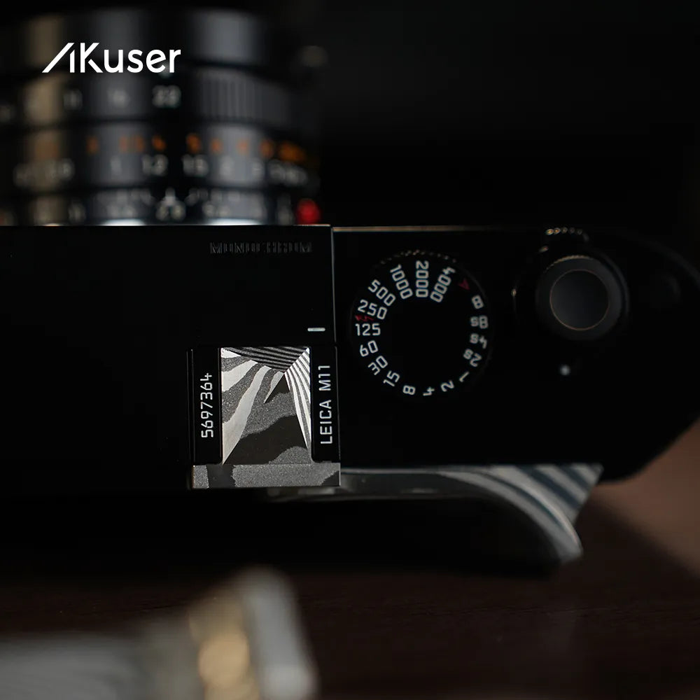 AKuser Damascus Pattern Thumb Grip For Leica M10/11