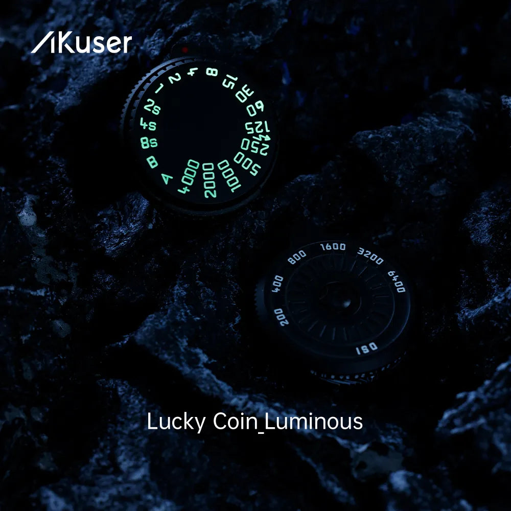AKuser Lucky Coin — Camera-Inspired Brass Fidget Coin