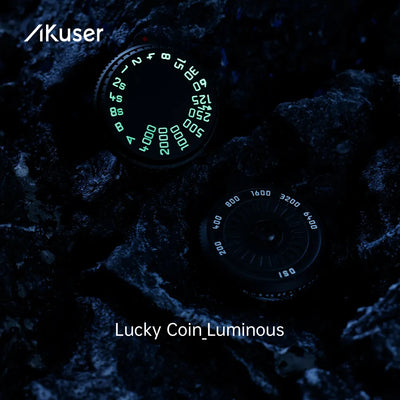 AKuser Lucky Coin — Camera-Inspired Brass Fidget Coin