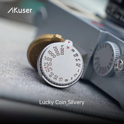 AKuser Lucky Coin — Camera-Inspired Brass Fidget Coin