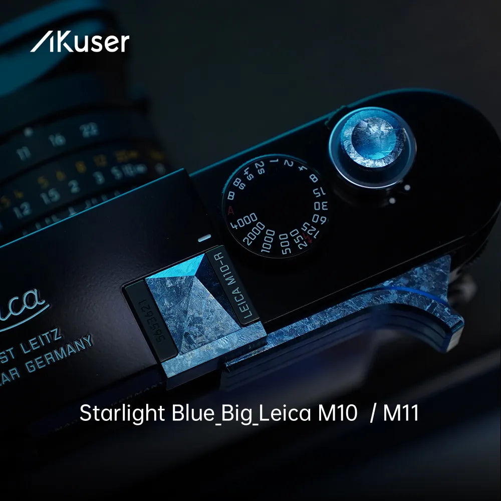 AKuser Ice Crystal Titanium Thumb Grip | Compatible with Leica M10 / M11